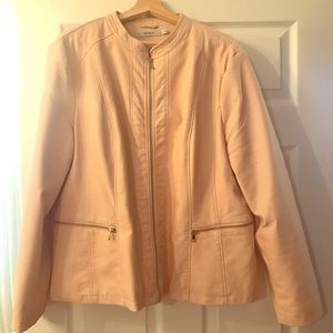 Vegan leather Blush pink Jacket.